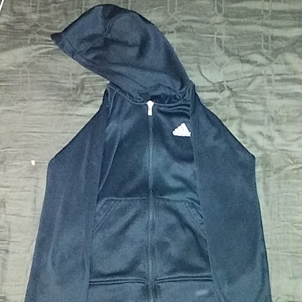 Boys sz med. 10/12 addidas zip up climawarm jacket